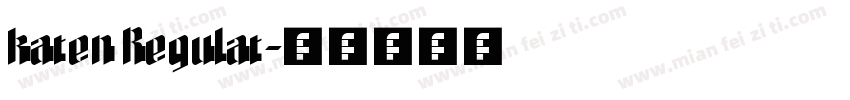 karen Regular字体转换
